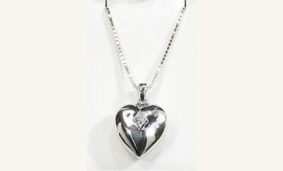 HEART  with cubic zirconium stone